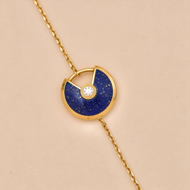 Authentic Cartier Amulette Bracelet Lapis Lazuli 18K Yellow Gold