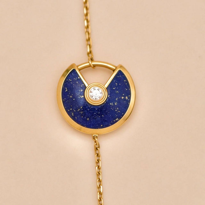 Preowned Cartier Amulette Bracelet Lapis Lazuli 18K Yellow Gold