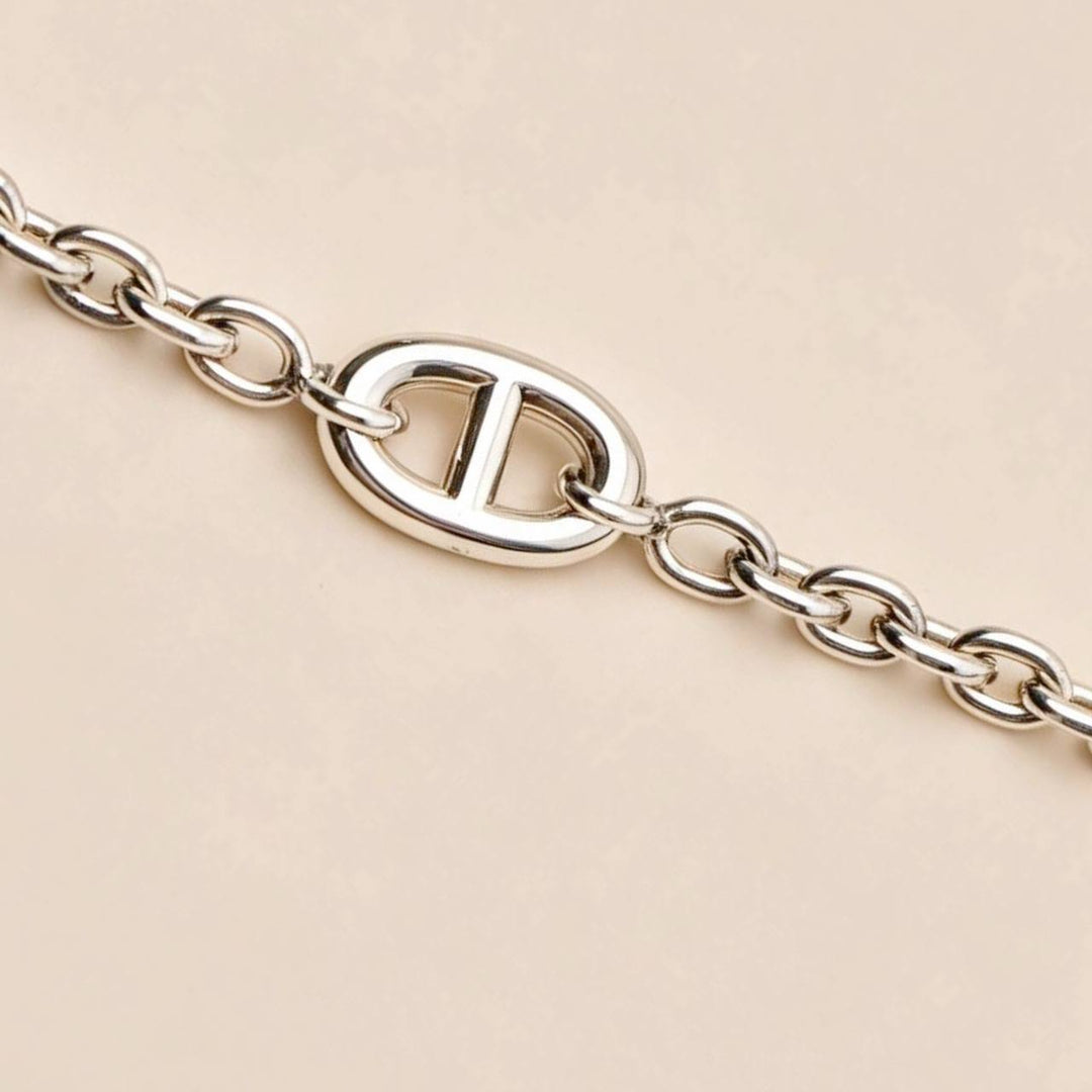 Used Authentic Hermès Farandole Sterling Silver Long Necklace