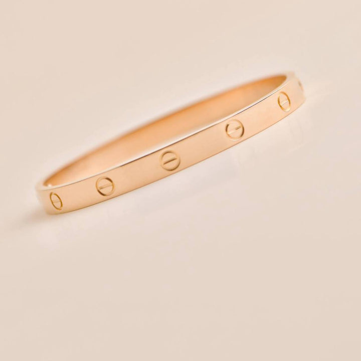 Authentic Cartier Love Bracelet Classic Model 18K Rose Gold Size 17