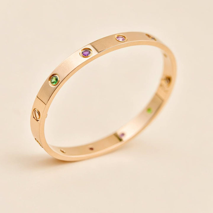 Authentic Preloved Cartier Love Bracelet 10 Multi Gem 18K Rose Gold