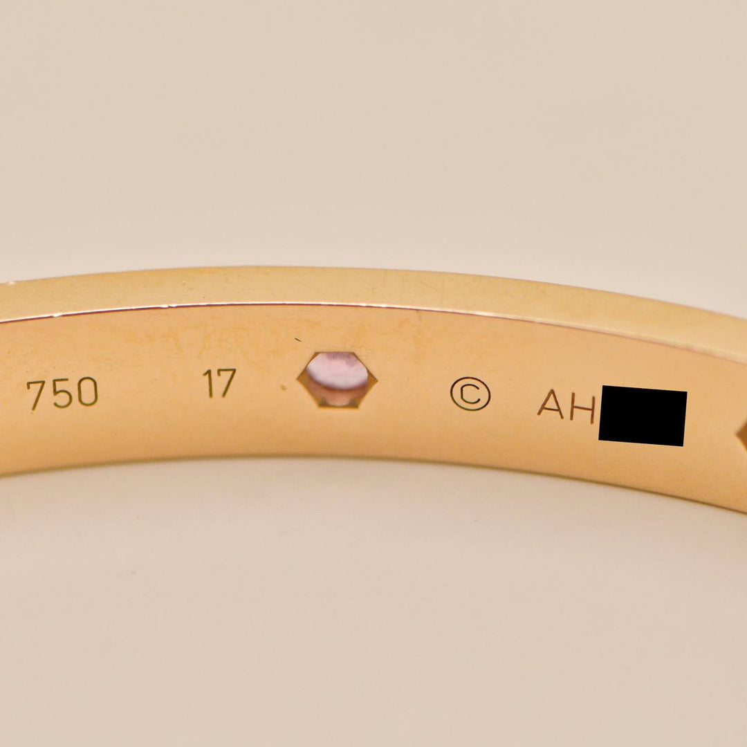 Authentic Cartier Love Bracelet 10 Multi Gem 18K Rose Gold