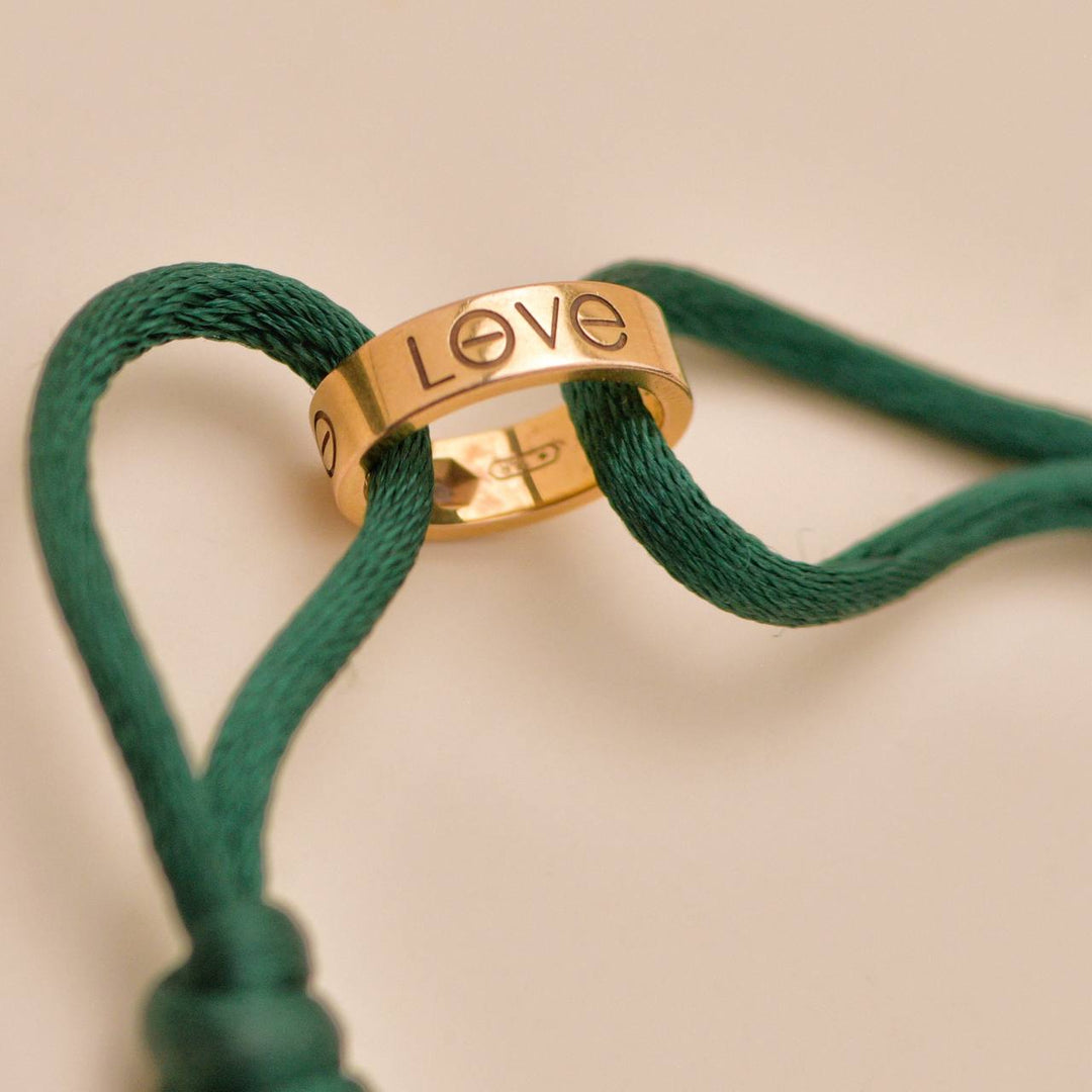Preowned Cartier Love Cord Bracelet One Diamond 18K Rose Gold