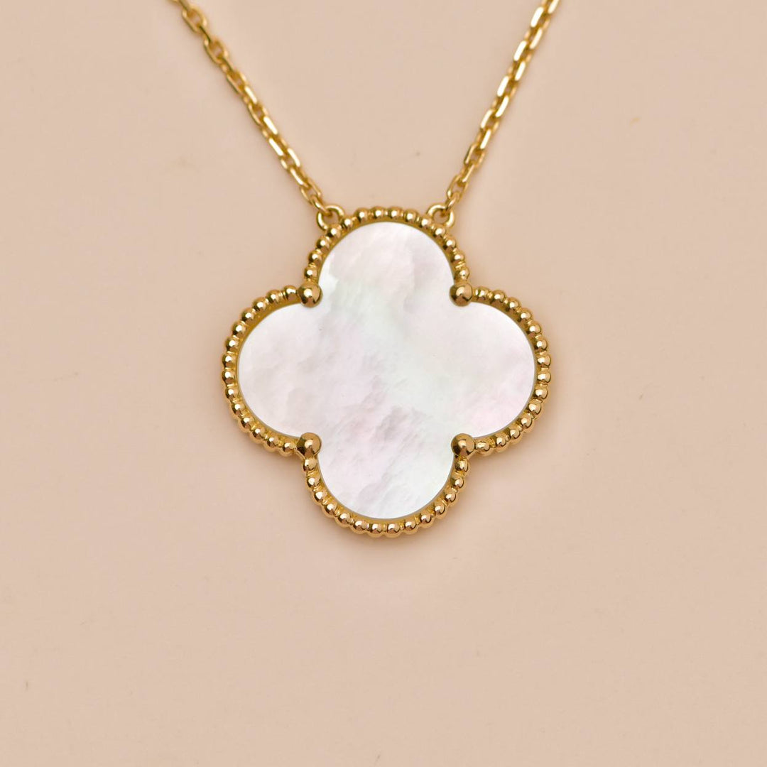 Second Hand Authentic Van Cleef Magic Alhambra Mother of Pearl Pendant Necklace