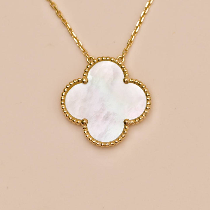 Second Hand Authentic Van Cleef Magic Alhambra Mother of Pearl Pendant Necklace