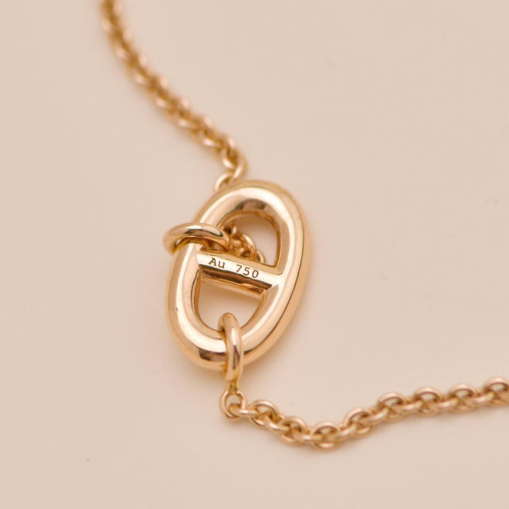 Preowned Authentic Hermès Farandole Sterling Long Necklace 18K Rose Gold 