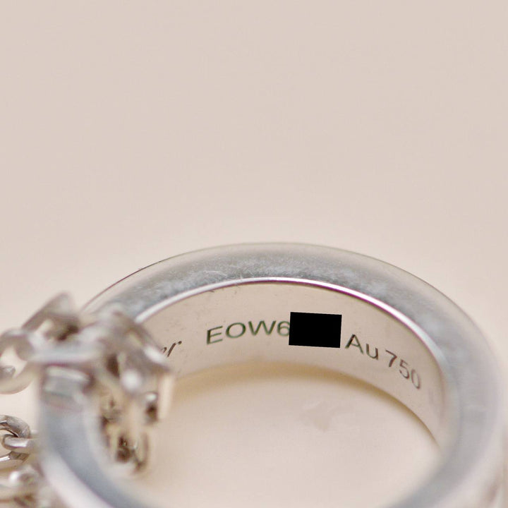 Authentic Second Hand Cartier Love Necklace Three Hoop Diamond 18K Rose White Gold