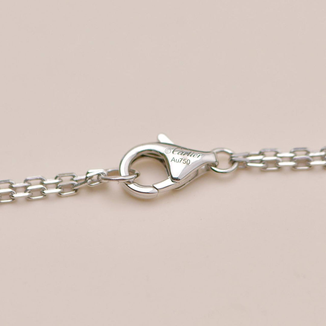 Authentic Preloved Cartier Love Necklace Three Hoop Diamond 18K Rose White Gold