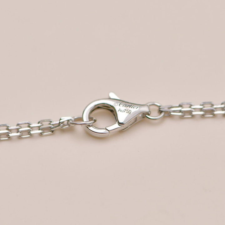 Authentic Preloved Cartier Love Necklace Three Hoop Diamond 18K Rose White Gold