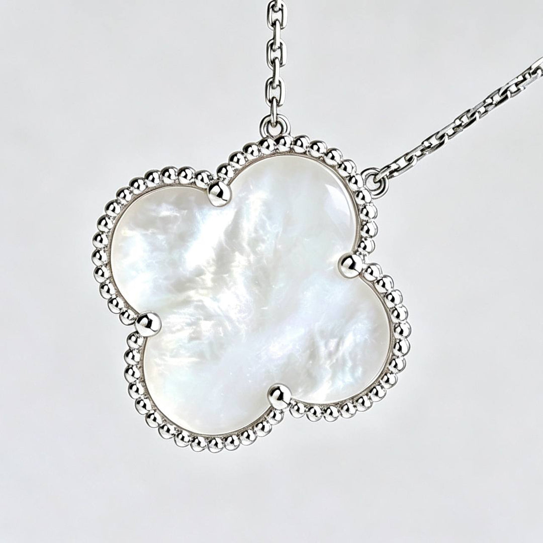 Preloved Authentic Van Cleef Magic Alhambra Mother of Pearl Pendant Necklace