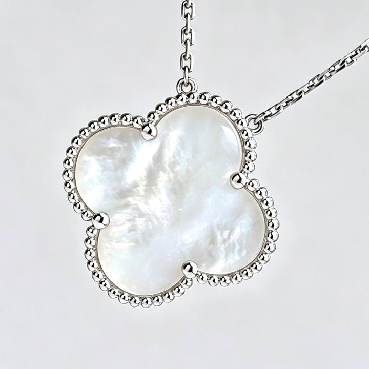 Preloved Authentic Van Cleef Magic Alhambra Mother of Pearl Pendant Necklace