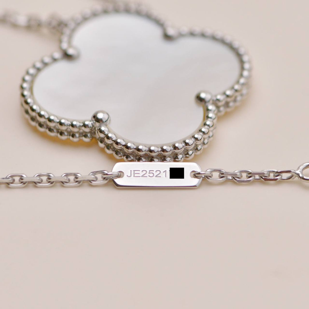 Second Hand Authentic Van Cleef Magic Alhambra Mother of Pearl Pendant Necklace