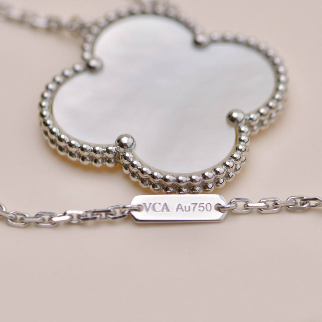 Preowned Authentic VCA Magic Alhambra Mother of Pearl Pendant Necklace