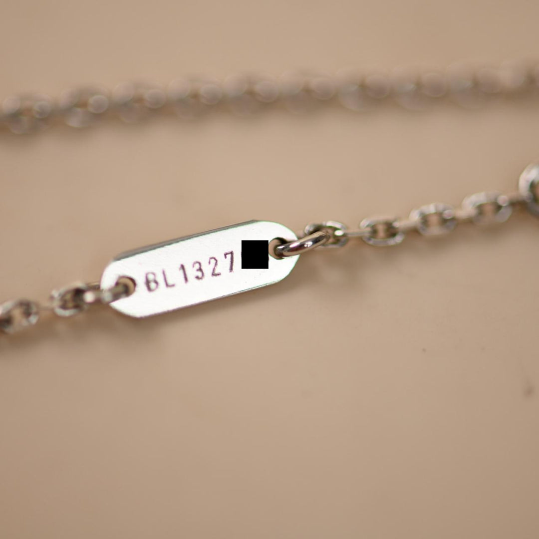Second Hand Authentic Van Cleef Lucky Star Pendant Grey Mother of Pearl 18K White Gold