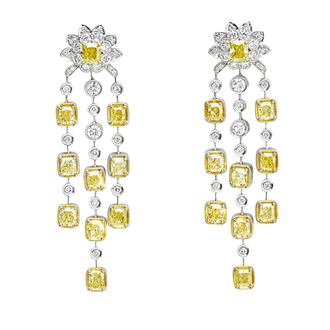 Chandelier Diamonds 18K White Gold Earrings