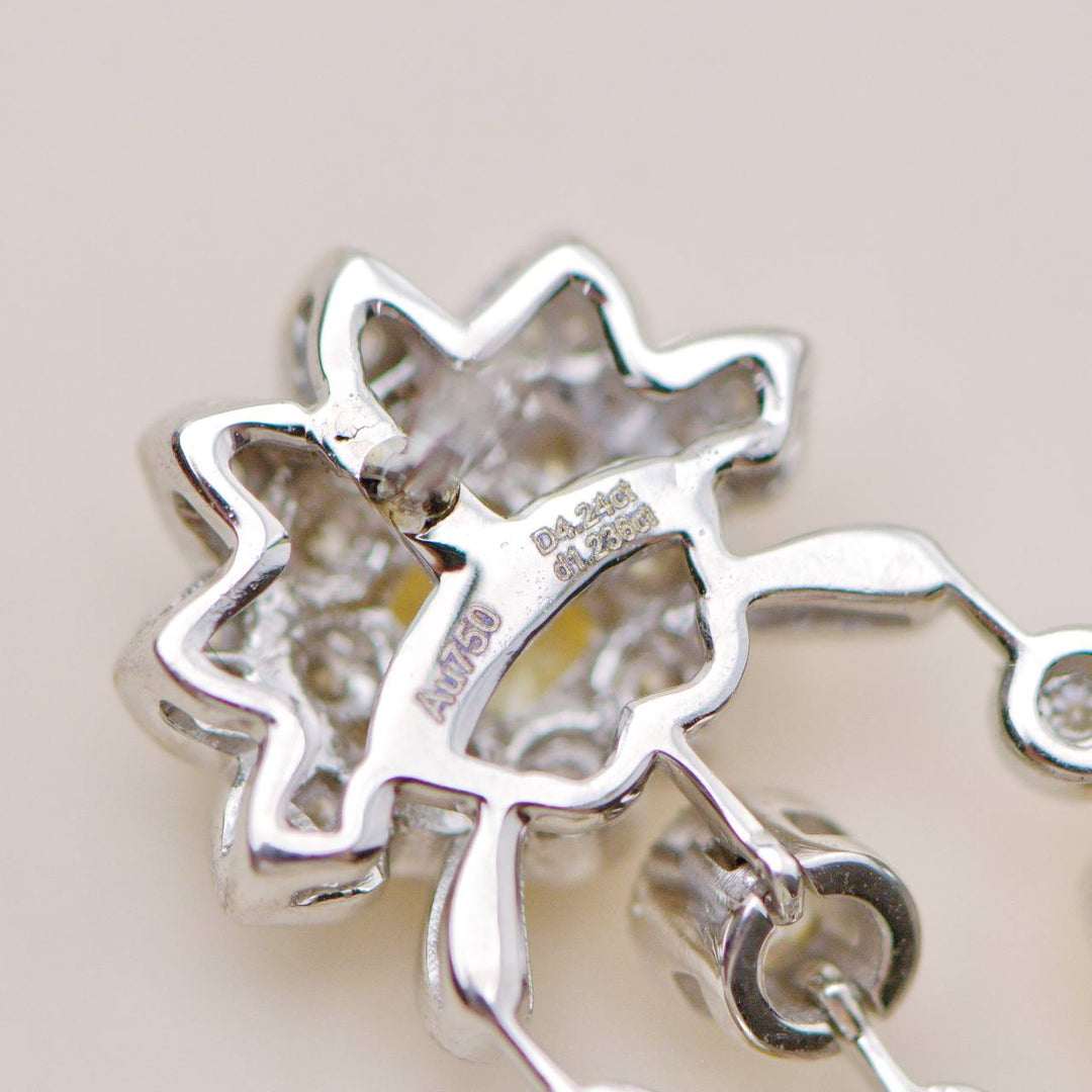 Chandelier Diamonds 18K White Gold Earrings