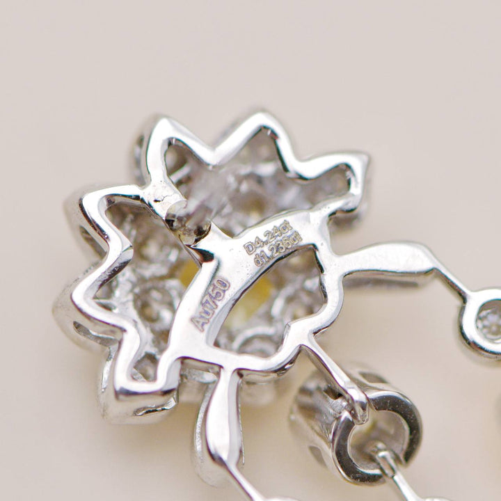 Chandelier Diamonds 18K White Gold Earrings