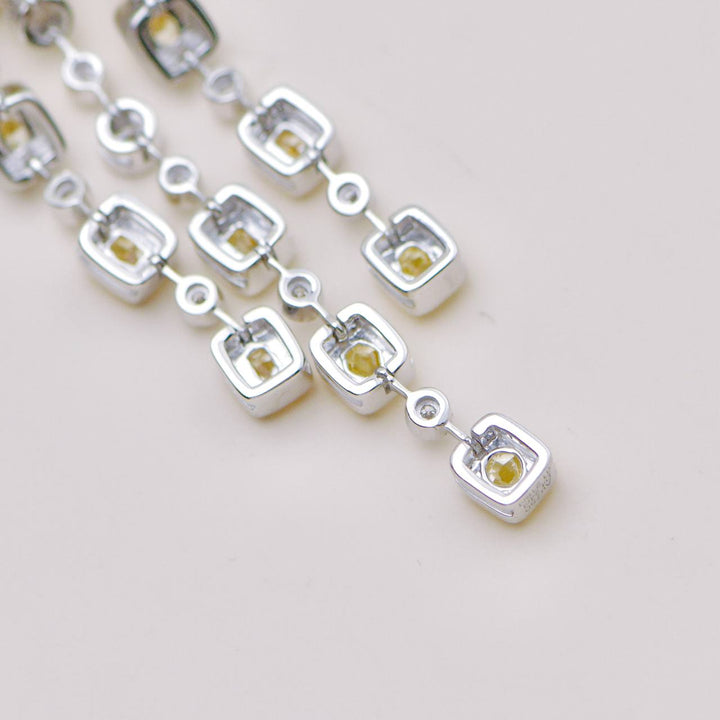 Chandelier Diamonds 18K White Gold Earrings