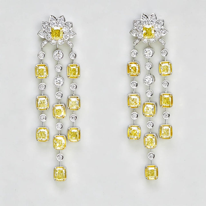 Chandelier Diamonds 18K White Gold Earrings