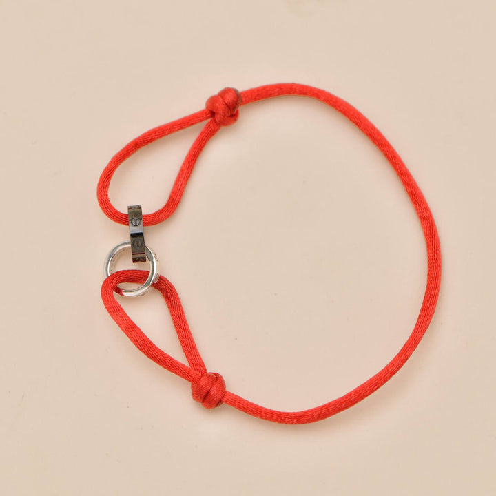 Authentic Preloved Cartier Love Cord Bracelet Diamond Sèvres Porcelain 18k White Gold