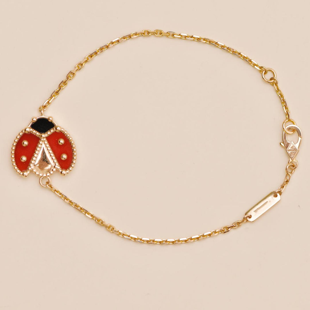 Authentic Second Hand Van Cleef Lucky Spring Ladybird Bracelet