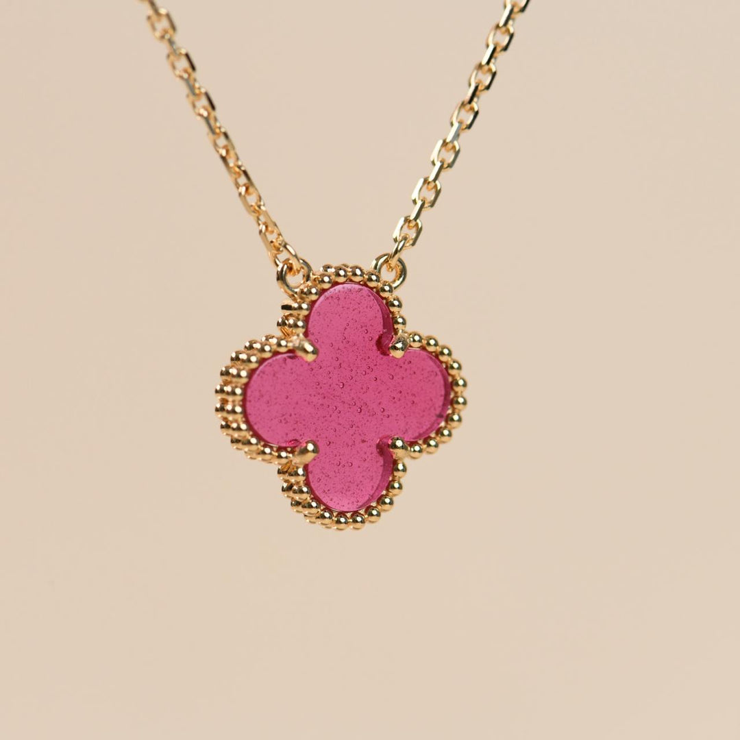 Van Cleef & Arpels Vintage Alhambra Enamel Pendant 18K Yellow Gold