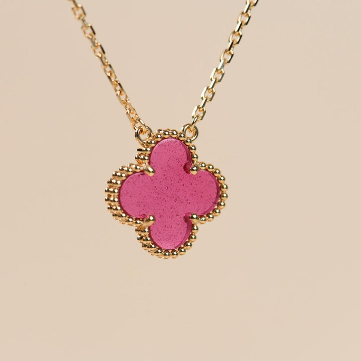 Van Cleef & Arpels Vintage Alhambra Enamel Pendant 18K Yellow Gold