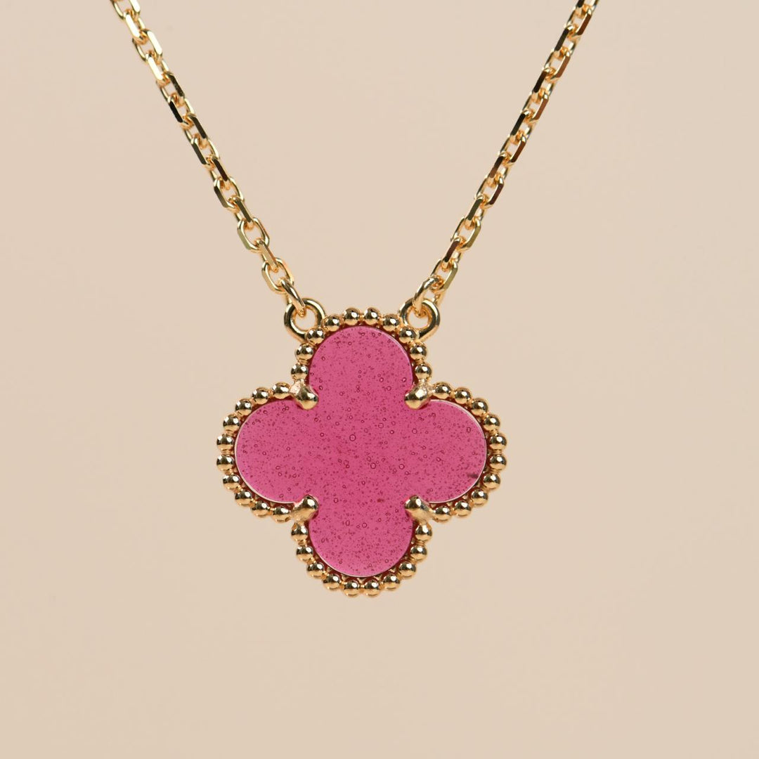 Van Cleef Vintage Alhambra Enamel Pendant 18K Yellow Gold