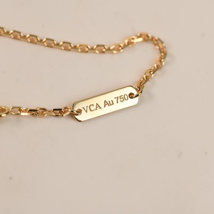 VCA Vintage Alhambra Enamel Pendant 18K Yellow Gold
