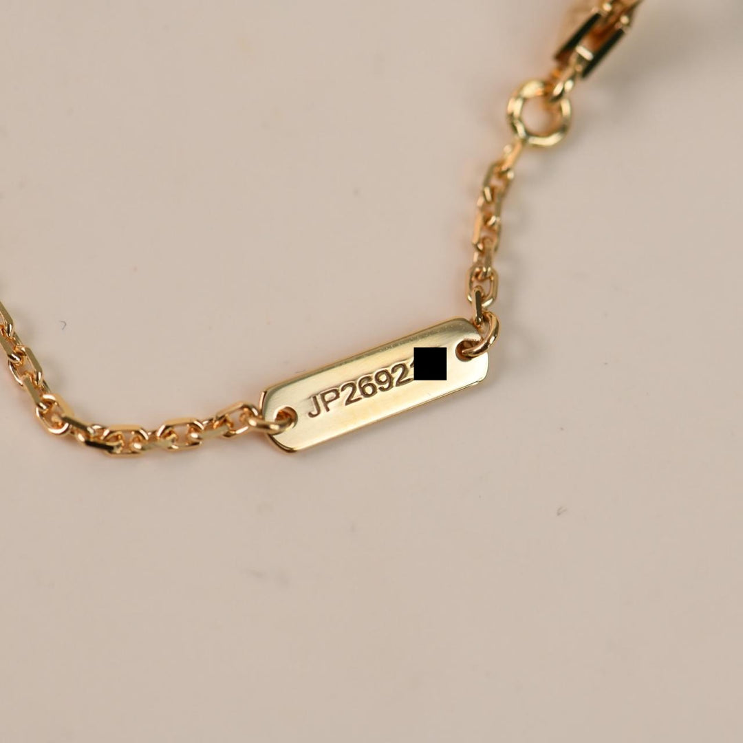 Brand New Van Cleef & Arpels Vintage Alhambra Enamel Pendant 18K Yellow Gold