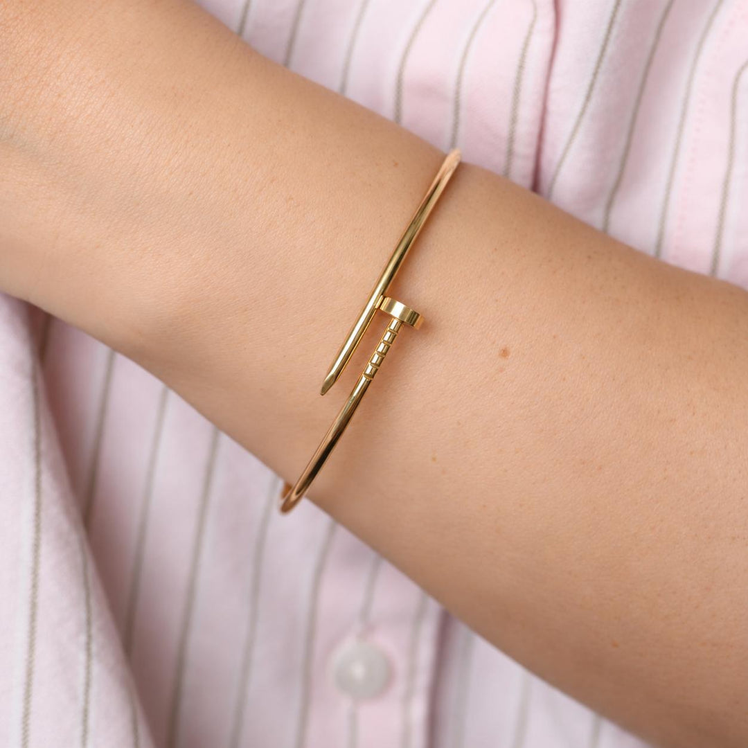 Preloved Cartier Juste un Clou Bracelet Small Model 18K Yellow Gold 