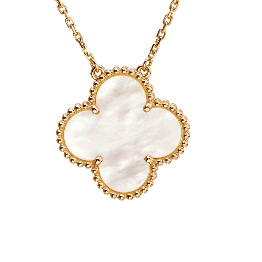 Preloved Authentic Van Cleef & Arpels Alhambra Necklace Ginza Limited Edition Mother of Pearl