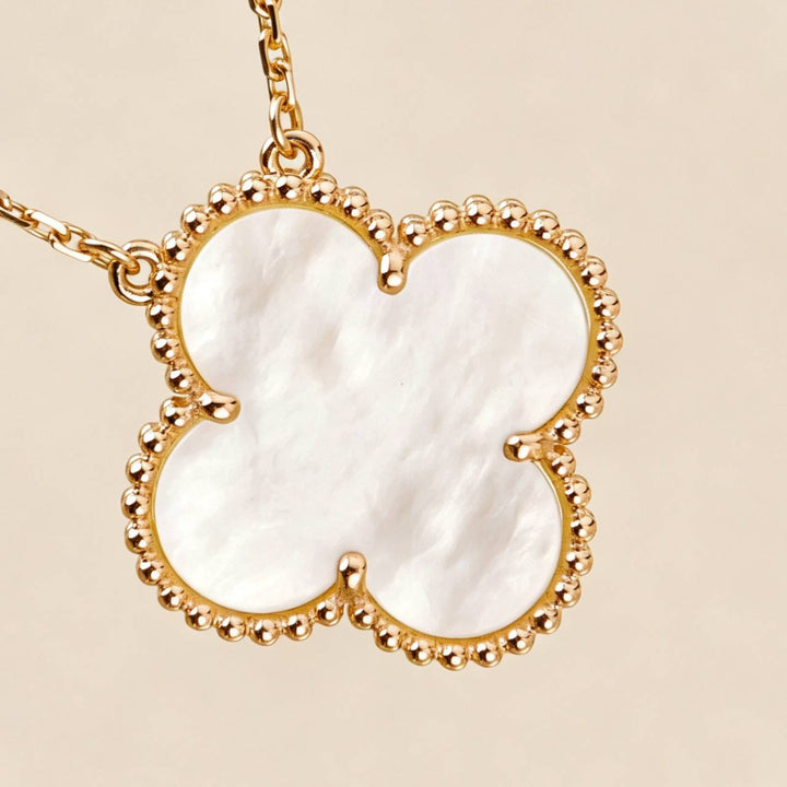 Second Hand Authentic VCA Alhambra Necklace Ginza Limited Edition Mother of Pearl