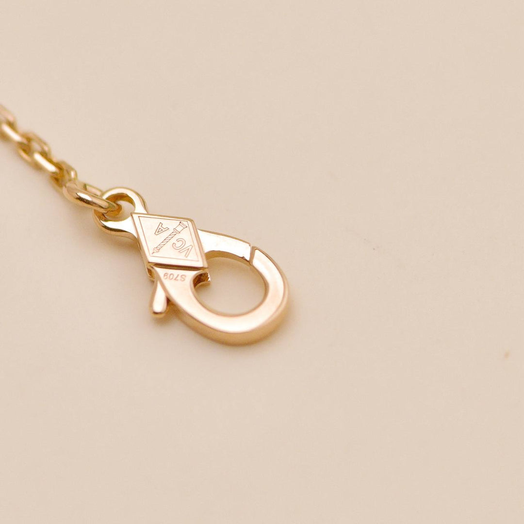 Preowned Authentic Van Cleef Alhambra Necklace Ginza Limited Edition Mother of Pearl