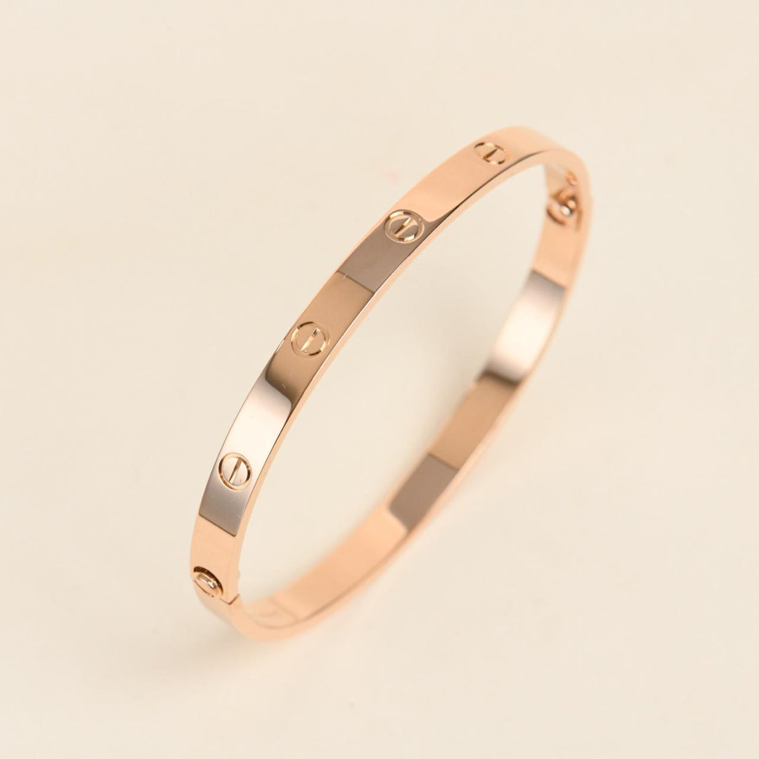 Authentic Used Cartier Love Bracelet Classic Model 18K Rose Gold 