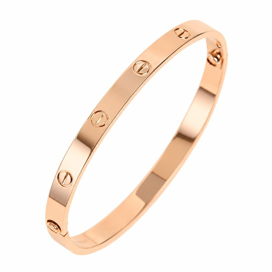 Preloved Authentic Cartier Love Bracelet Classic Model 18K Rose Gold Size 21
