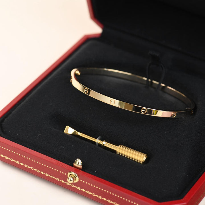 Preowned Authentic Cartier Love Bracelet Small Model 18K Yellow Gold 