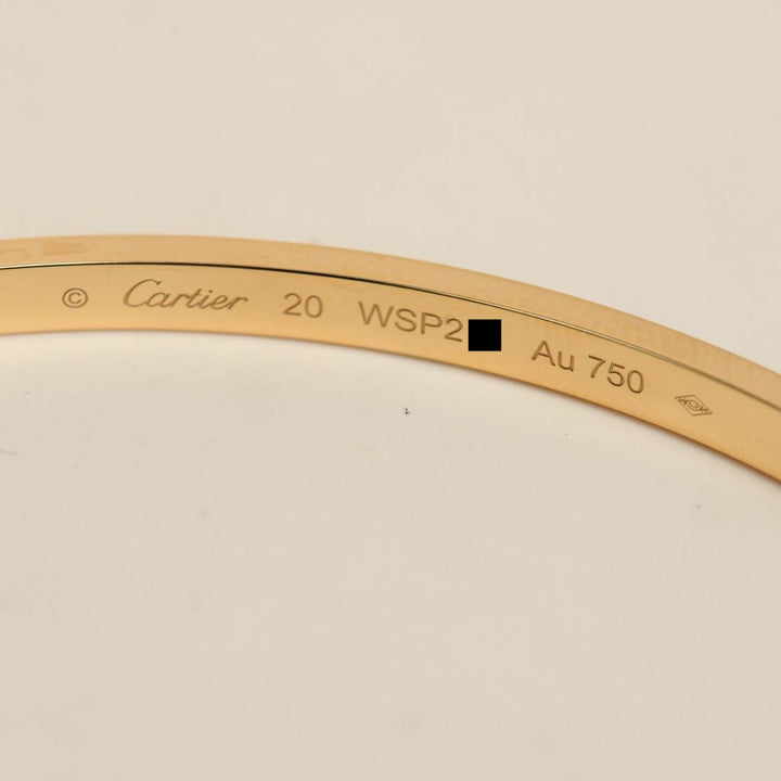 Authentic Cartier Love Bracelet Small Model 18K Yellow Gold 