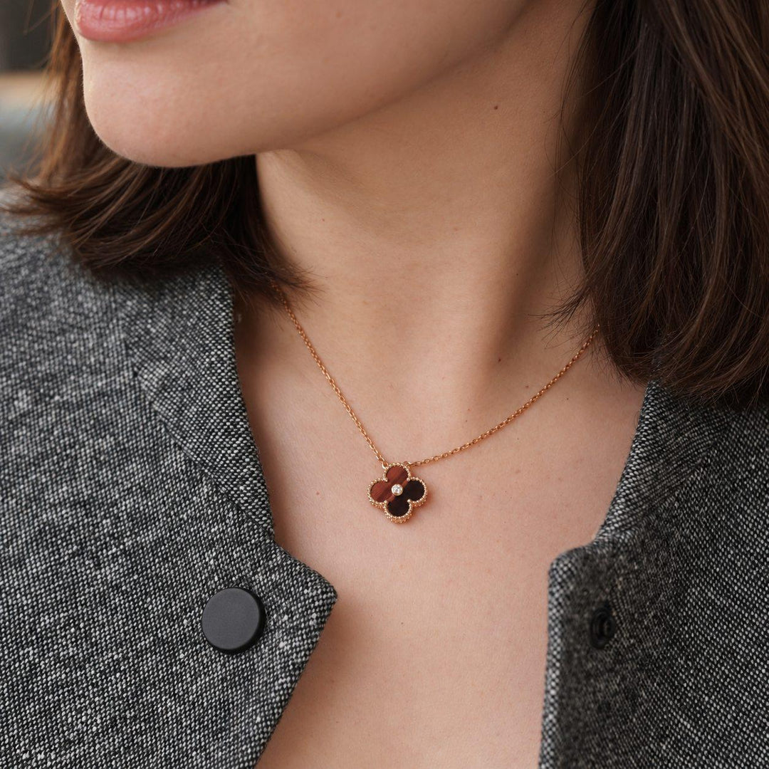 Preowned VCA 2017 Holiday Pendant Bullseye Diamond 18K Rose Gold