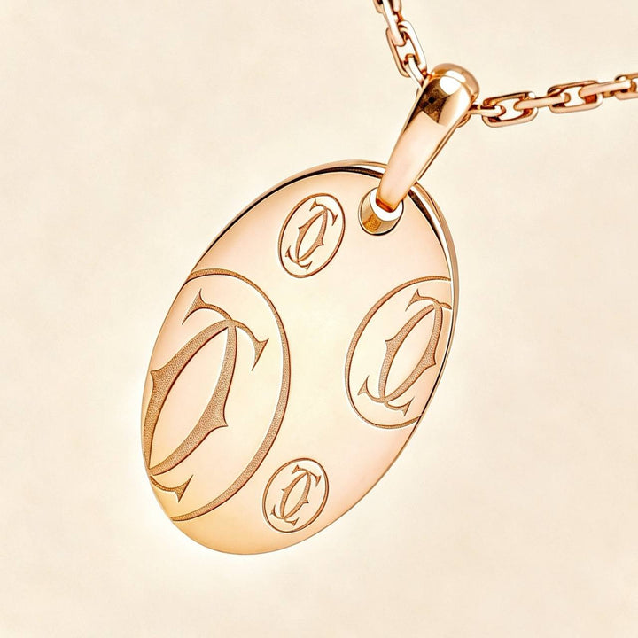 Authentic Cartier Happy Birthday Pendant Necklace 18K Rose Gold