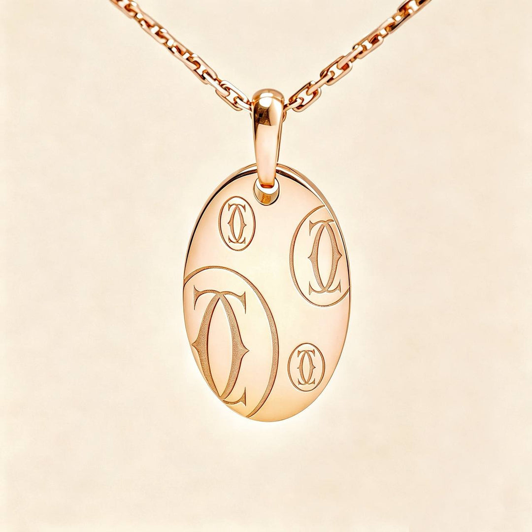 Preowned Cartier Happy Birthday Pendant Necklace 18K Rose Gold