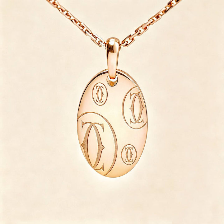 Preowned Cartier Happy Birthday Pendant Necklace 18K Rose Gold