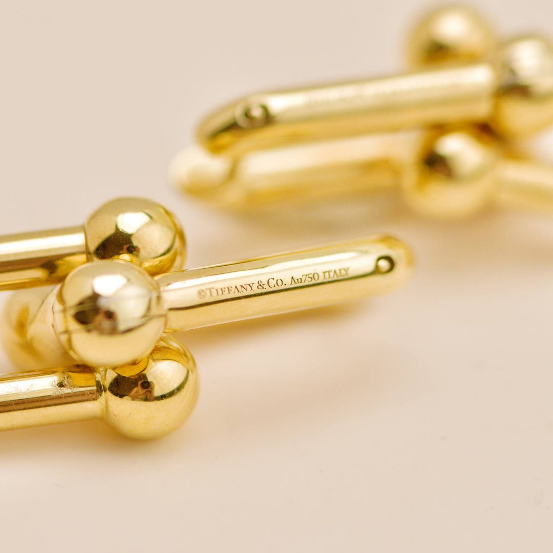 Preowned Tiffany HardWear Large Link Earrings 18K Yellow Gold