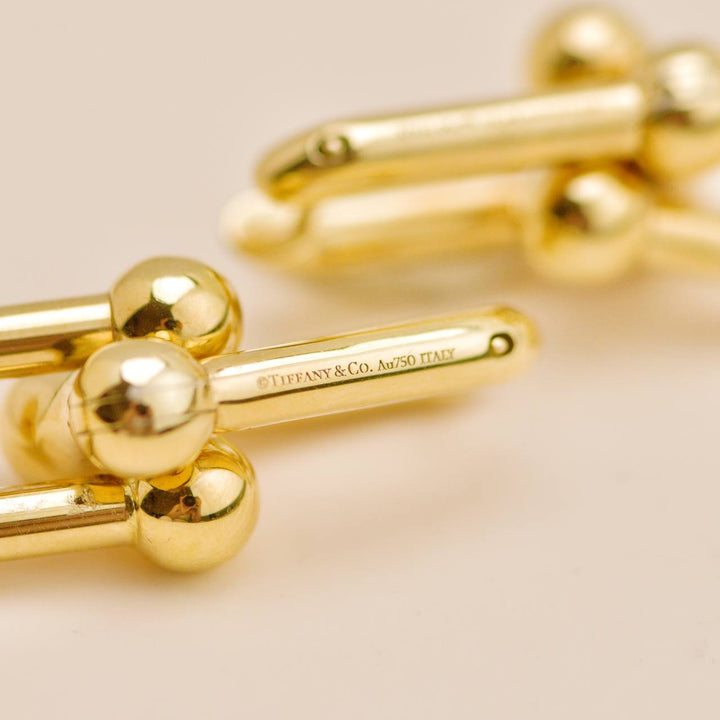 Preowned Tiffany HardWear Large Link Earrings 18K Yellow Gold