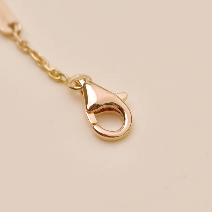Preowned Authentic VCA Vintage Alhambra Hammered Necklace 18K Rose Gold