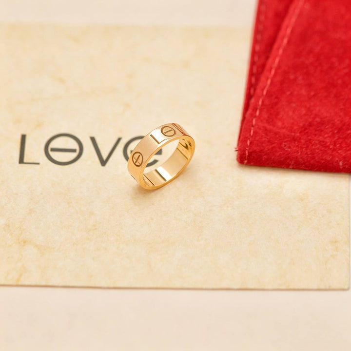Preowned Authentic Cartier Love Ring 18K Rose Gold Size 52