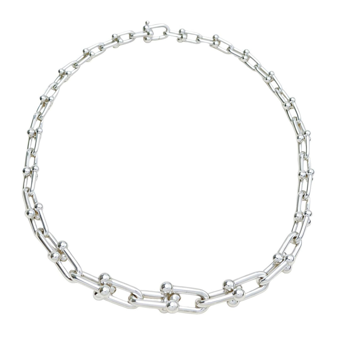 Preloved Authentic Tiffany HardWear Graduated Link Necklace in Sterling Silver