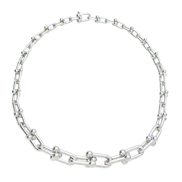 Preloved Authentic Tiffany HardWear Graduated Link Necklace in Sterling Silver