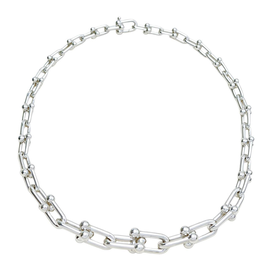 Preloved Authentic Tiffany HardWear Graduated Link Necklace in Sterling Silver