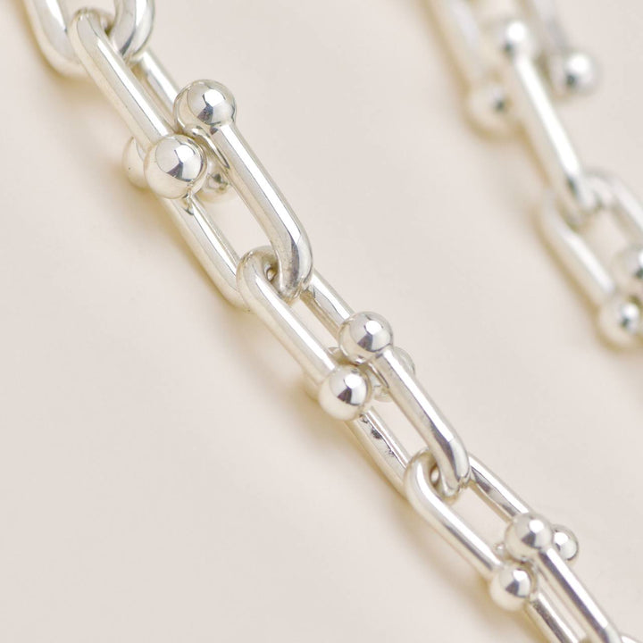 Authentic Tiffany & Co. HardWear Graduated Link Necklace in Sterling Silver